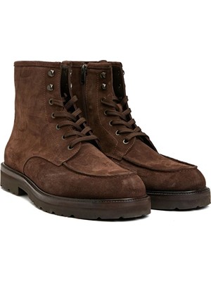 Network Brown Men's Leather Boots