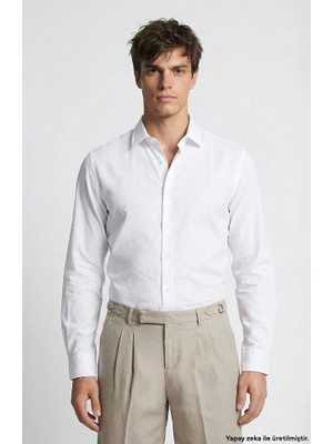 Network White Linen Blend Shirt