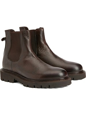 Network Brown Men's Leather Boots