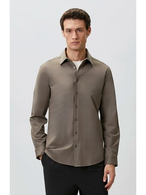 Network N-Tech Mink Laser Cut Collar Knit Shirt