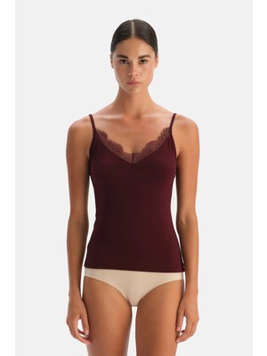 Dagi 5026KC Modal Cashmere Lace Detaıl Tank Top