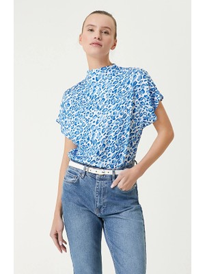 Network Blue Patterned Blouse