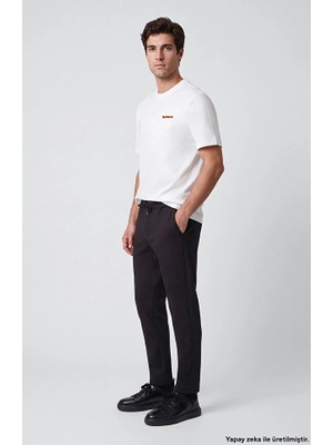 Network Slim Fit Black Side Pocket Cupro Sweatpants