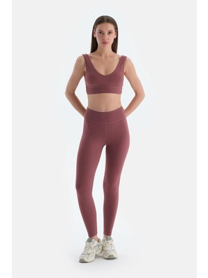 Dagi Plum Women's Waist Piping Detail Leggings
