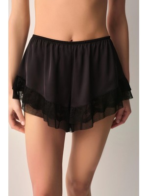 Suwen Black Vivienne Lace Pajama Shorts