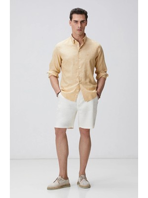Network Ecru Linen Chino Shorts
