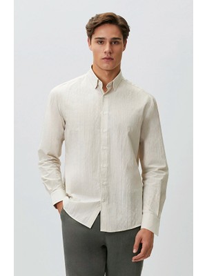 Network Mink Seersucker Textured Shirt