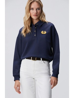Network Navy Patch Detail Sweatshirt