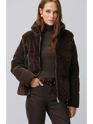 Network Brown Faux Fur Jacket