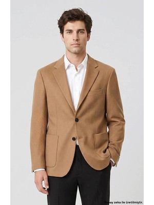 Network Limited Camel Cashmere Blazer