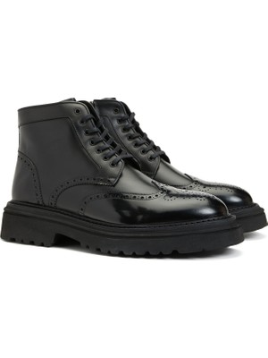Divarese Dıvarese Black Men's Leather Boots