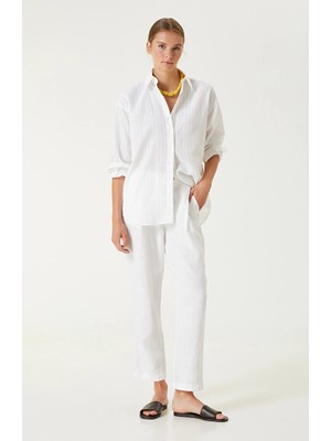 Network White Linen Pants