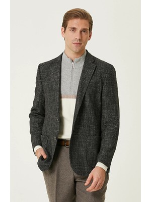 Network Anthracite Wool Blend Jacket