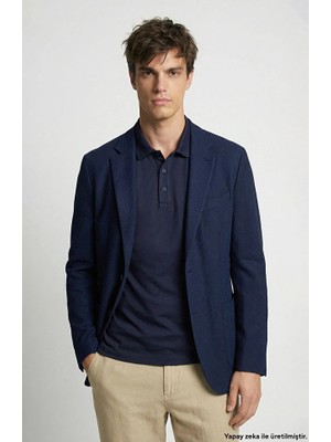Network N-Tech Navy Double Vent Knit Blazer