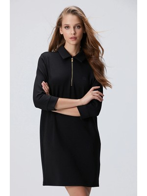 Network Black Polo Knit Dress