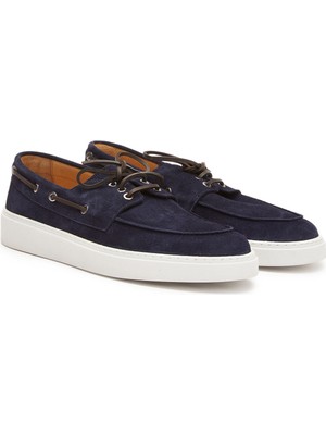 Divarese Dıvarese Navy Lace-Up Men's Casual Suede Shoes