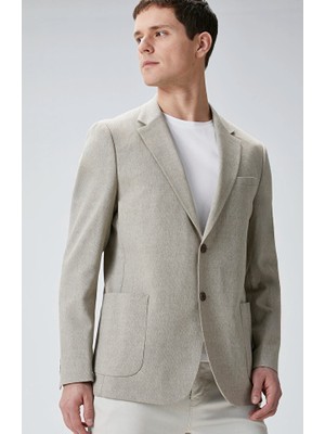 Network Beige Wool Blend Jacket