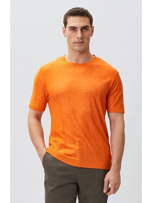 Network Orange Patterned T-Shirt