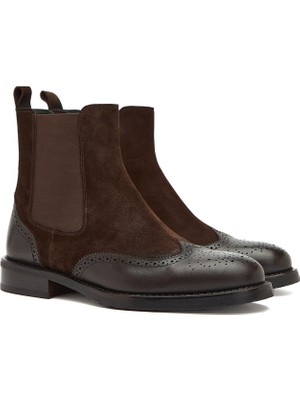 George Hogg Dark Brown Men's Chelsea Leather Boots
