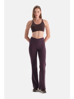 Dagi Plum Women's Flare Leg Leggings