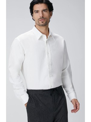 Network White Linen Blend Shirt