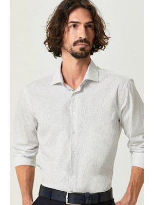 Network Ecru Patterned Shirt