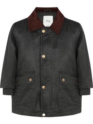 Civil Boys Boys Shirt Collar Jacket | Micro Long Sleeve Hooded | School, Nursery And Daily Use - Khaki
