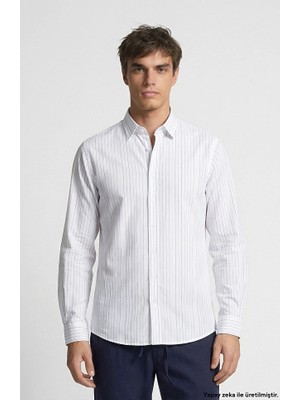 Network White Blue Shirt