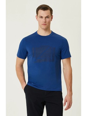 Network N-Tech Navy Printed T-Shirt