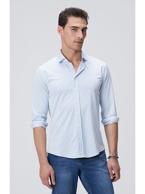 Network N-Tech Blue White Shirt