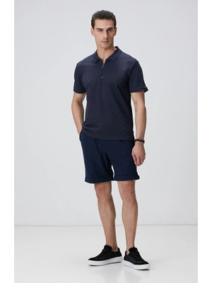 Network Navy Waffle Patterned Shorts