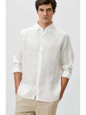 Network White Comfort Linen Shirt