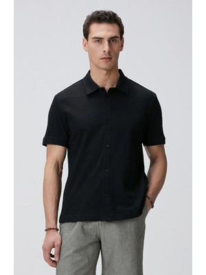 Network Black Jacquard Shirt