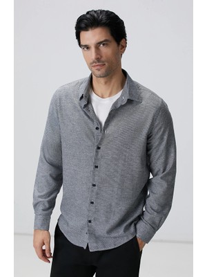 Network Black White Houndstooth Patterned Shirt