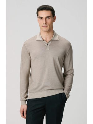 Network Limited Beige Melange Wool Knit Sweater