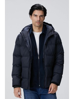 Network Navy Hooded Puffer Jacket