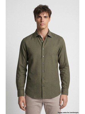 Network Khaki Linen Blend Shirt
