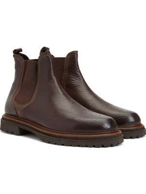 Divarese Dıvarese Brown Men's Leather Chelsea Boots