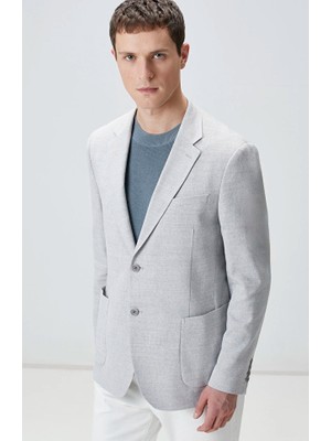 Network Grey Wool Blend Jacket