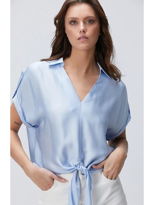 Network Light Blue Blouse