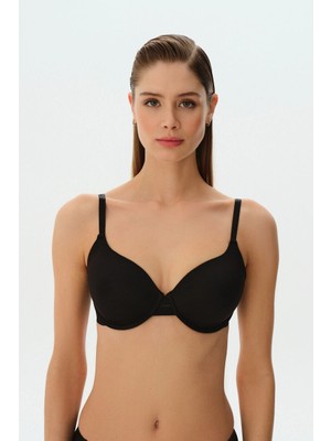 Suwen Black Cathy Balconette Unpadded Underwire Bra