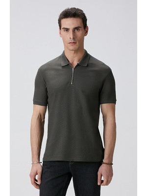 Network Khaki Polo Collar T-Shirt