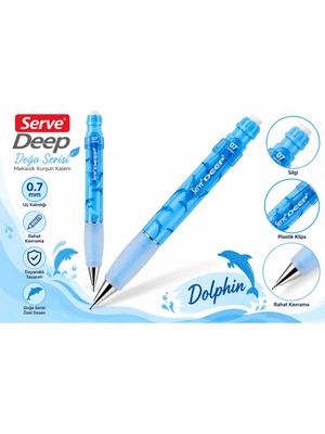 Serve Deep Doğa Serisi Dolphin 0.7 mm Mekanik Kurşun Kalem