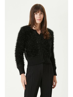 Network Black Shimmer Cardigan