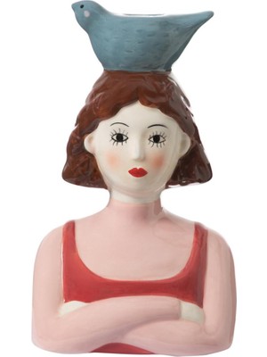 Mudo Home Birdy Lady Candle Holder 13X9X20 cm