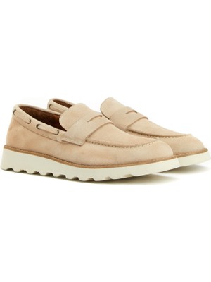 Divarese Dıvarese Beige Men's Suede Loafers