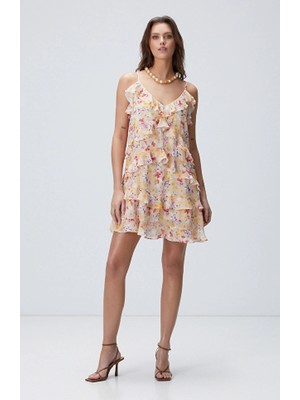 Network Multicolor Patterned Mini Dress