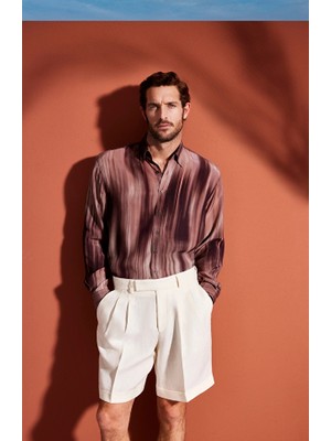 Network Burgundy Printed Shirt