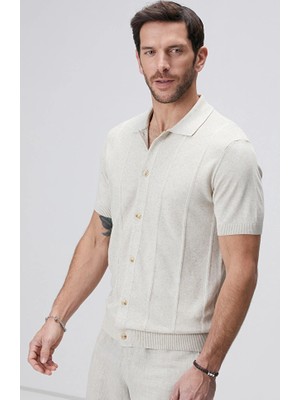 Network Beige Linen Blend Cardigan