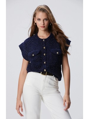 Network Navy Knit Vest